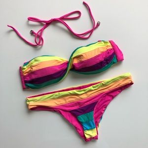Ripcurl bandeau/cheeky bikini set (M)